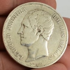 leopold1-1851-punt 5 frank zilver munt Leopold 1-1851 FR