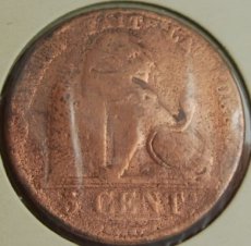 5 Centimes munt Leopold 1-1848