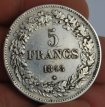 munt58 5 frank zilver munt Leopold 1-1848 FR