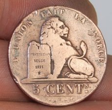 5 Centimes Munt Leopold 1-1837 FR
